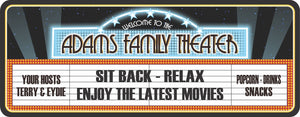 Elevate Your Home Theater with Customized Signs - Lights, Camera, Personalize