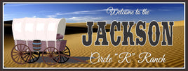 Stagecoach Ranch Sign: Personalized Golden Desert Décor