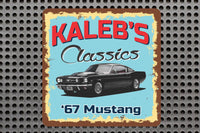 Personalized 1967 Mustang Sign - Custom Vintage Car Wall Art with Classic Design
