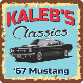 Personalized 1967 Mustang Sign - Custom Vintage Car Wall Art with Classic Design
