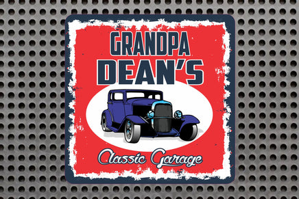 Custom Antique Car Sign - Personalized Wall Art with Your Choice of Car Color and Customizable Text