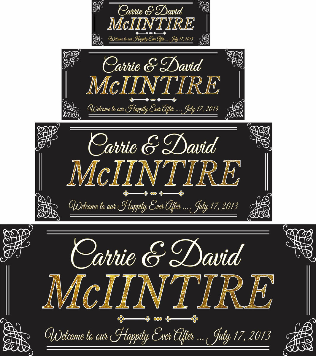 Happily Ever After Wooden Sign - Wedding Backdrop Decor & Bridal Shower Wall Sign