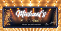 Starburst Personalized Music Room Sign: Recording Studio Decor & Ideal Music Lover Gift