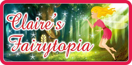 Blonde Pixie Personalized Sign with Enchanted Forest