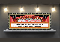 Custom Theater Sign with Marquee and Neon Lights Effect