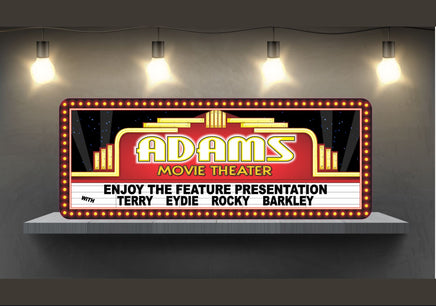 Custom Movie Theater Sign Vintage Marquee