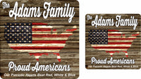  Personalized Patriotic Sign with Rustic American Flag Effect 