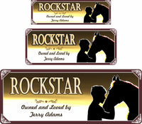 Horse and Boy Silhouette Custom Horse Stall Sig