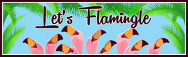  Let's Flamingle Flamingo Sign - Tropical Beach House Decor"