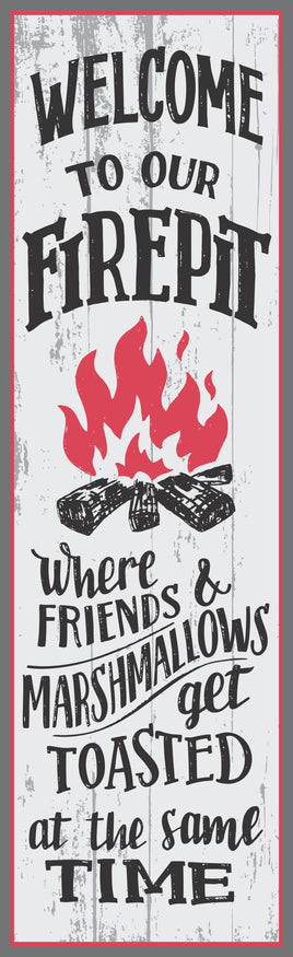 Rustic 'Where Friends Get Toasted' Firepit Welcome Sign - Campsite & RV Decor - Outdoor Gathering Atmosphere