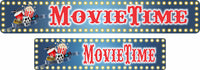 Personalized Movie Time Cinema Sign - Home Theater Popcorn Decor