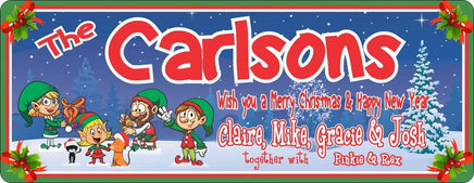 Build Your Own Elf Family Personalized Sign with Holly