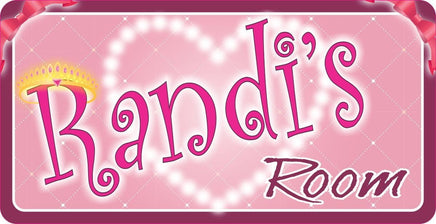Pink Princess Crown Girls Room Sign