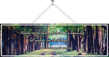 Inspirational Sign with Forest Road