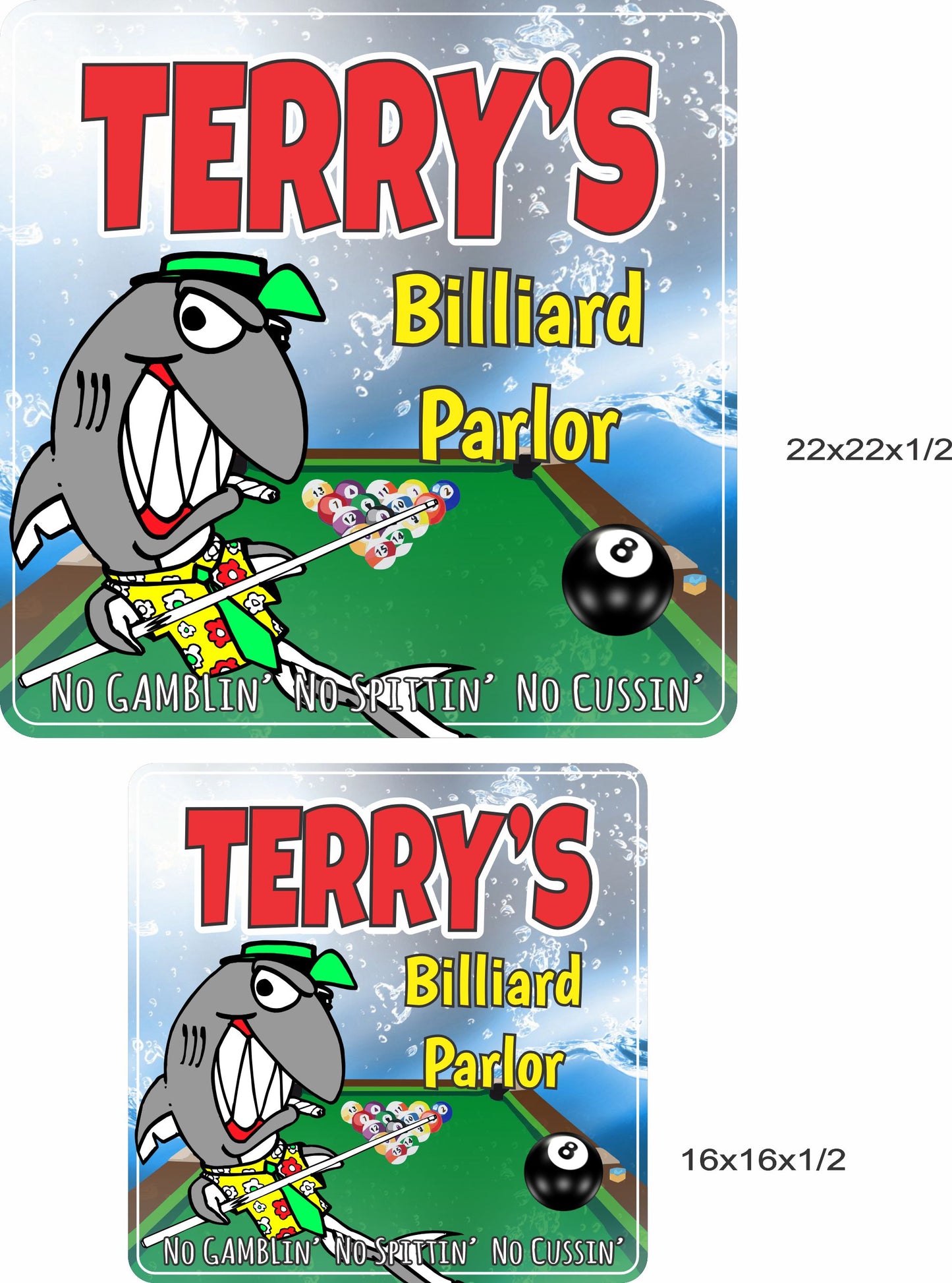 Personalized Billiards Parlor Sign – Funny Pool Hall & Game Room Decor
