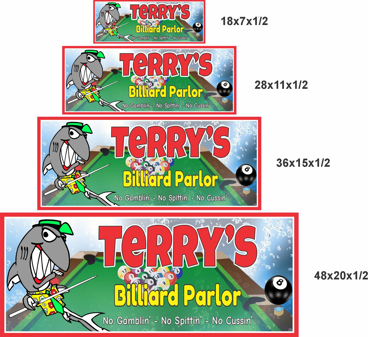 Personalized Billiards Parlor Sign – Funny Pool Hall & Game Room Decor