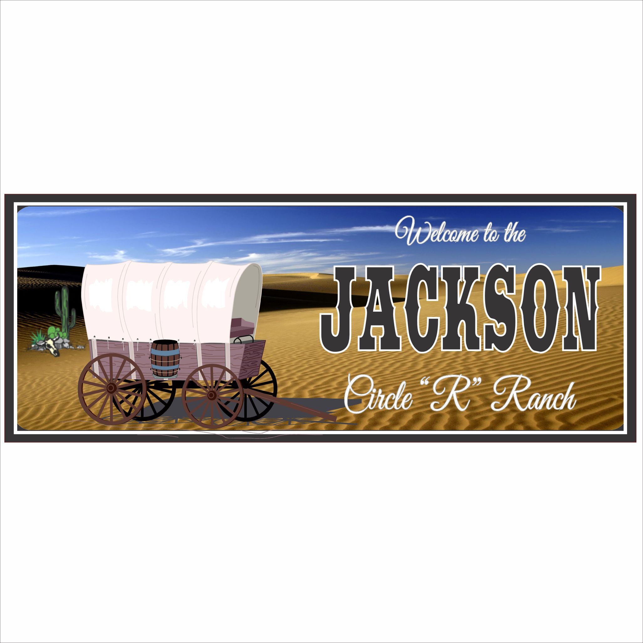 Welcome Ranchiel Personalized Ranch Welcome Sign | Fun Sign Factory