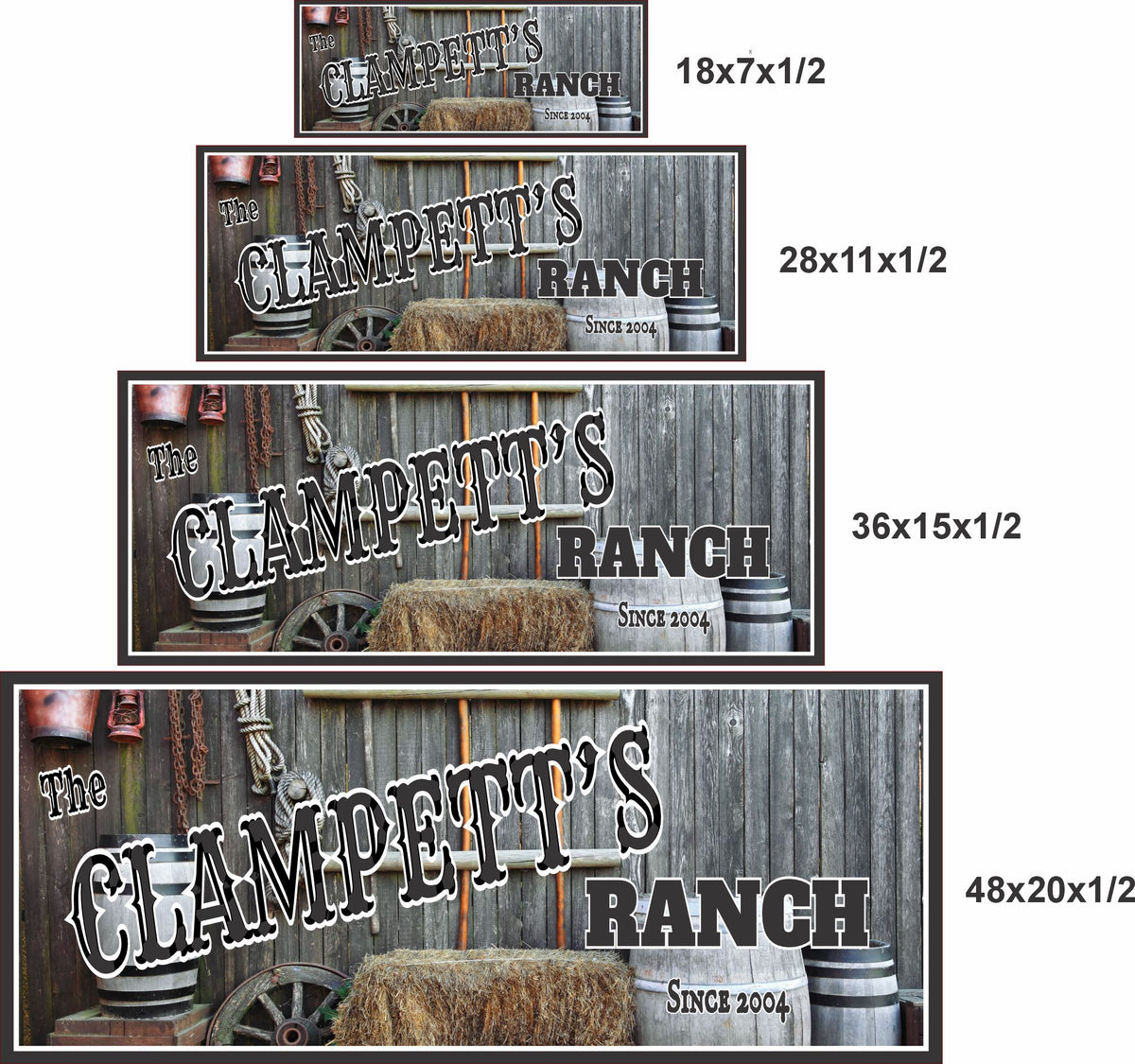 Fs 22 Ranch Sign Personalized Ranch Sign – Rustic Farm Decor | Fun Sign Factory