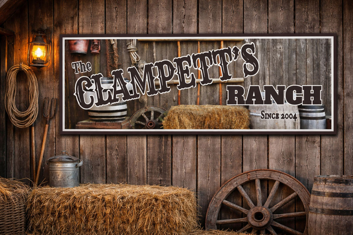 Square Ranch Signs Personalized Ranch Sign – Rustic Farm Decor | Fun Sign Factory