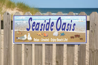 Personalized Coastal Retreat Sign: Hermit Crab, Seashells, & Classic Crabs