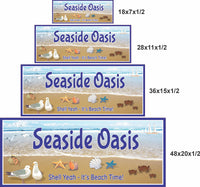 Personalized Coastal Retreat Sign: Hermit Crab, Seashells, & Classic Crabs