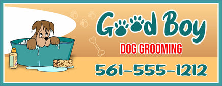 Personalized Dog Grooming Sign: Custom Name Pet Salon Wall Decor
