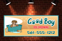 Personalized Dog Grooming Sign: Custom Name Pet Salon Wall Decor