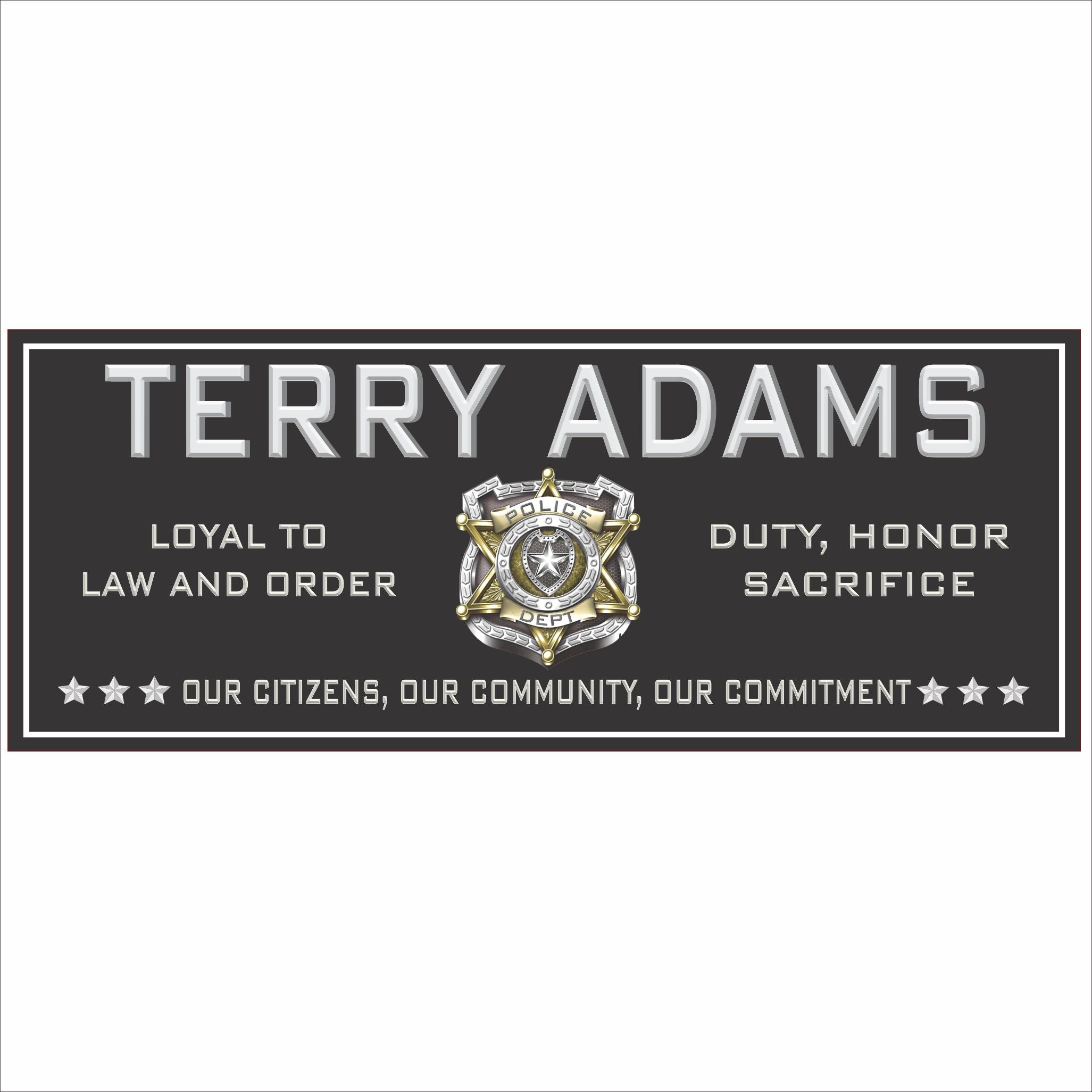Personalized Police Officer Sign | Fun Sign Factory