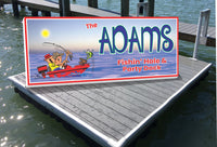 Custom Fishin' Hole Dock Sign - Personalized Nautical Decor