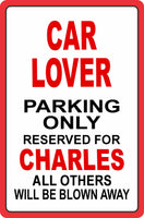 Personalized Corvette Parking Only Sign – Custom Name Classic Car Garage & Driveway Decor