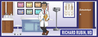 Personalized Doctor's Office Sign with Choice of Male or Female Physician Silhouette"
