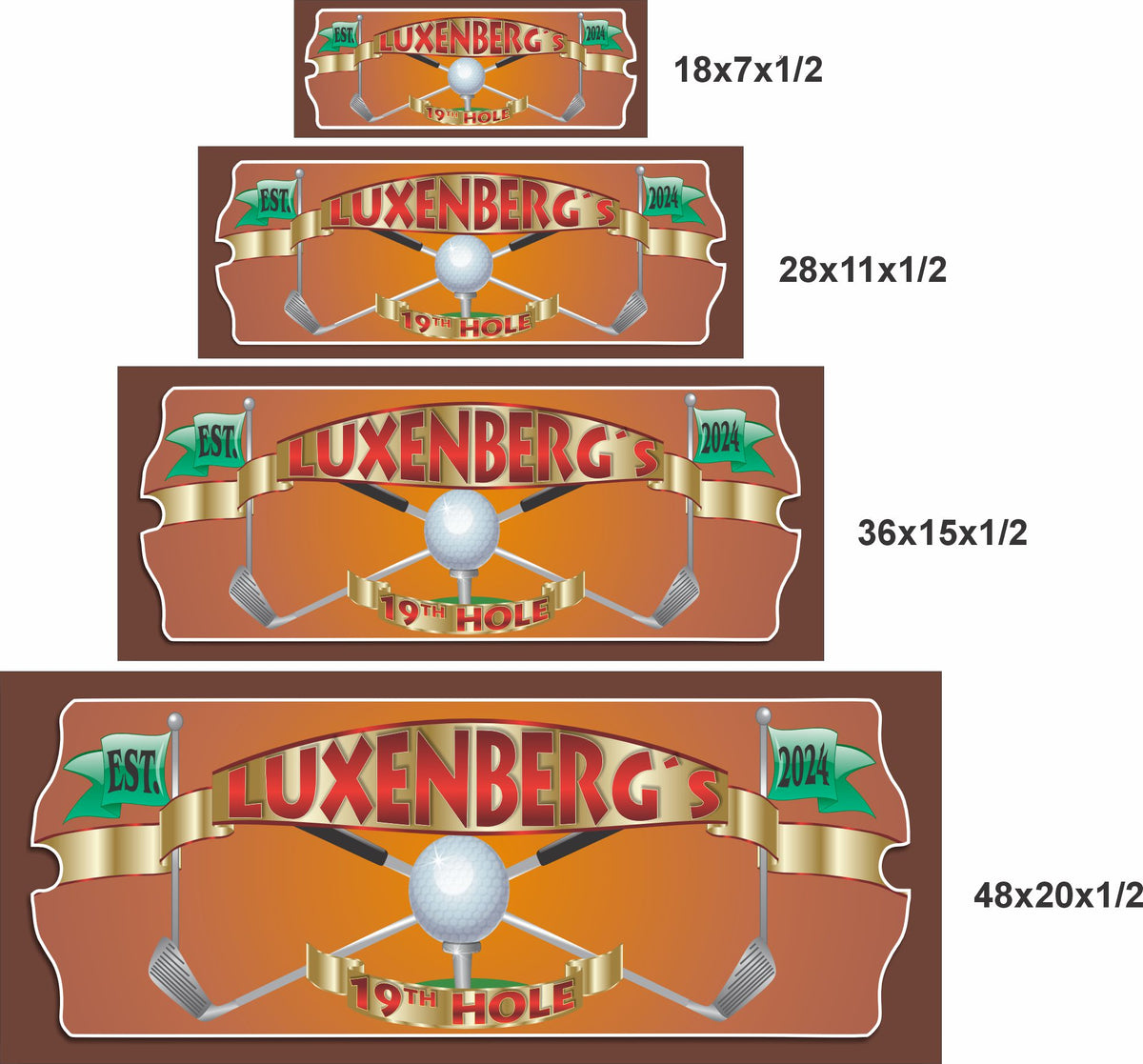 Table Sign Golf Personalized Golf Sports Bar Sign | Fun Sign Factory