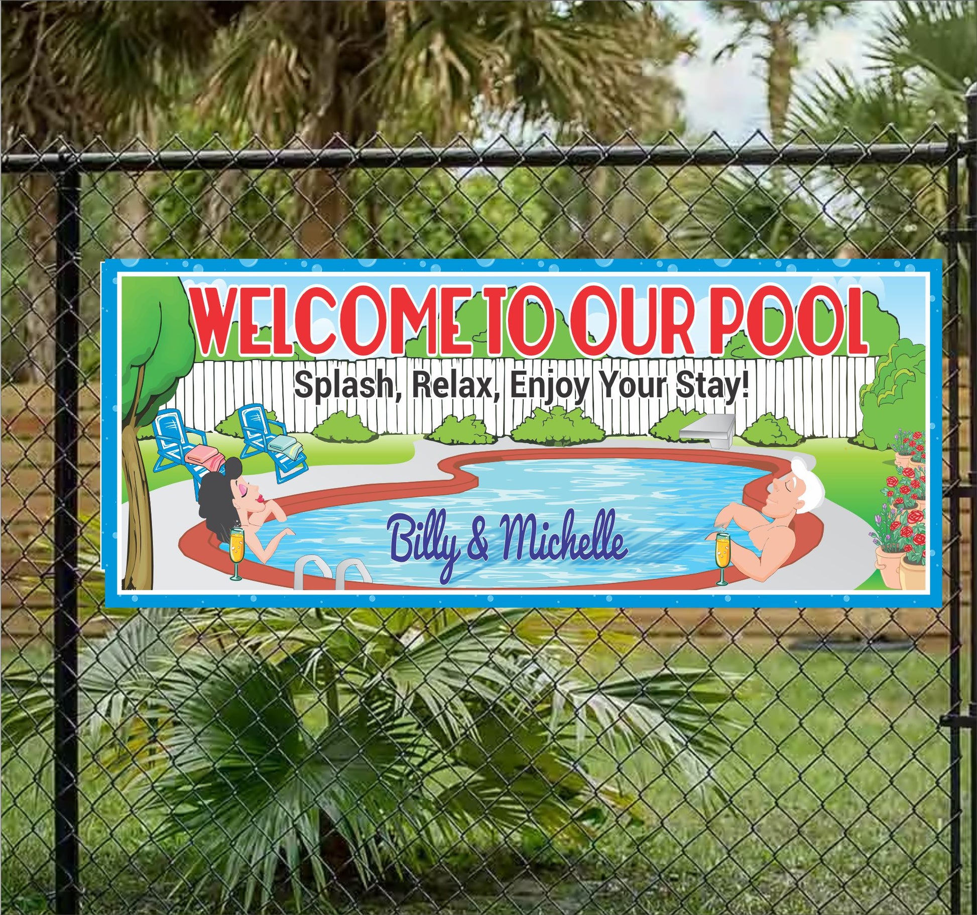 Pool Signs Custom Personalized Pool Sign | Fun Sign Factory
