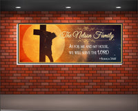 Inspirational Christian scripture sign displayed in a home entryway