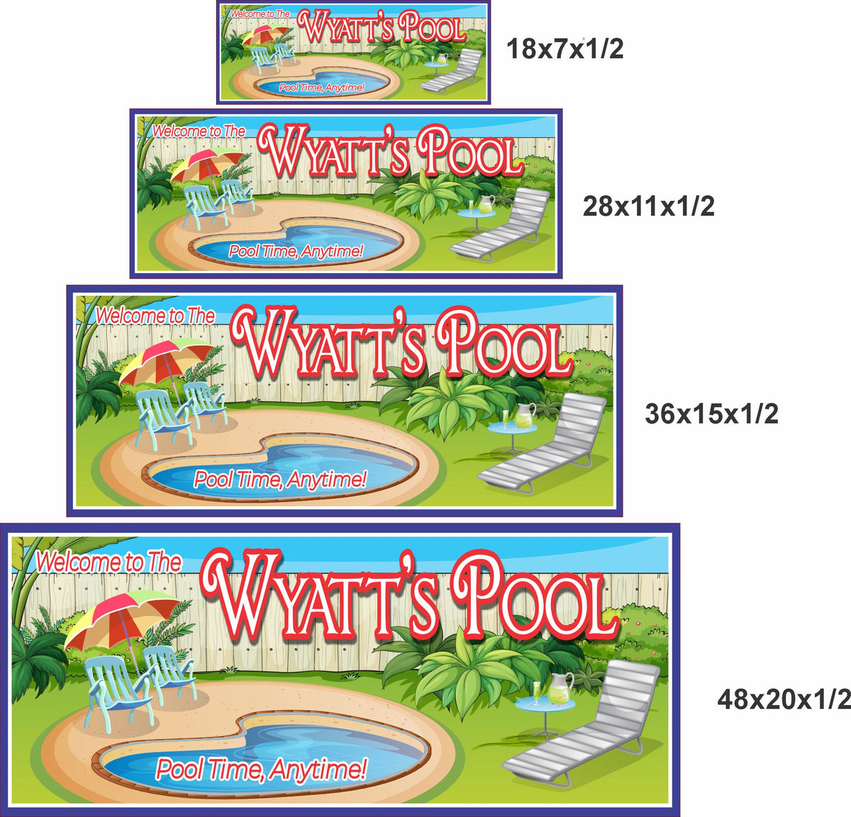 Pool Slides Sign Personalized Pool Sign | Fun Sign Factory