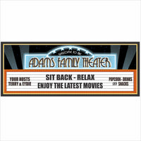 Personalized Vintage Theater Welcome Sign featuring a classic movie marquee, stars, and faux neon glow.