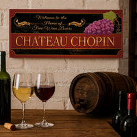 Personalized Wine Lover Sign – Custom Chateau Home Bar Decor