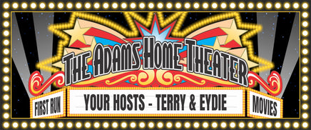 Personalized home theater sign with an Art Deco vintage marquee design. The sign features effects that make it look like it lights up, but it does not. All lines of text are editable. Perfect for adding a touch of Hollywood glamour to your movie room.