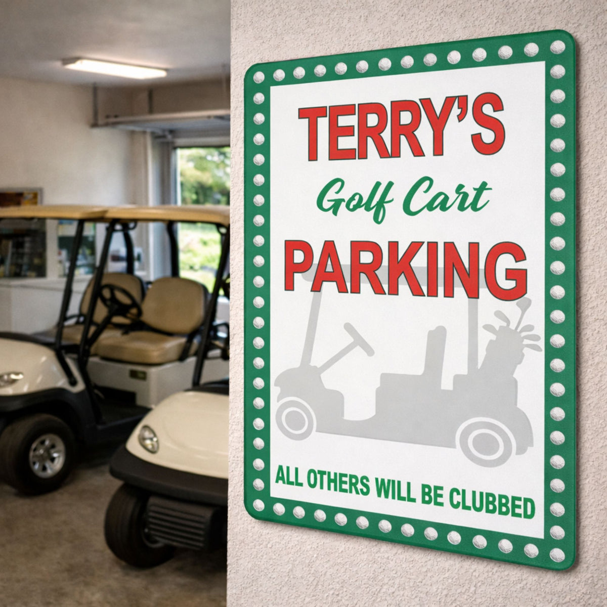 Personalized Golf Cart Parking Sign – Fun Sign Factory