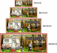 Personalized Campsite Sign – Custom Family RV Camping Decor