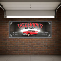 Personalized Classic Car Garage Sign – Custom Workshop Wall Art