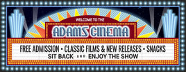Custom home theater marquee sign with vintage cinema lights