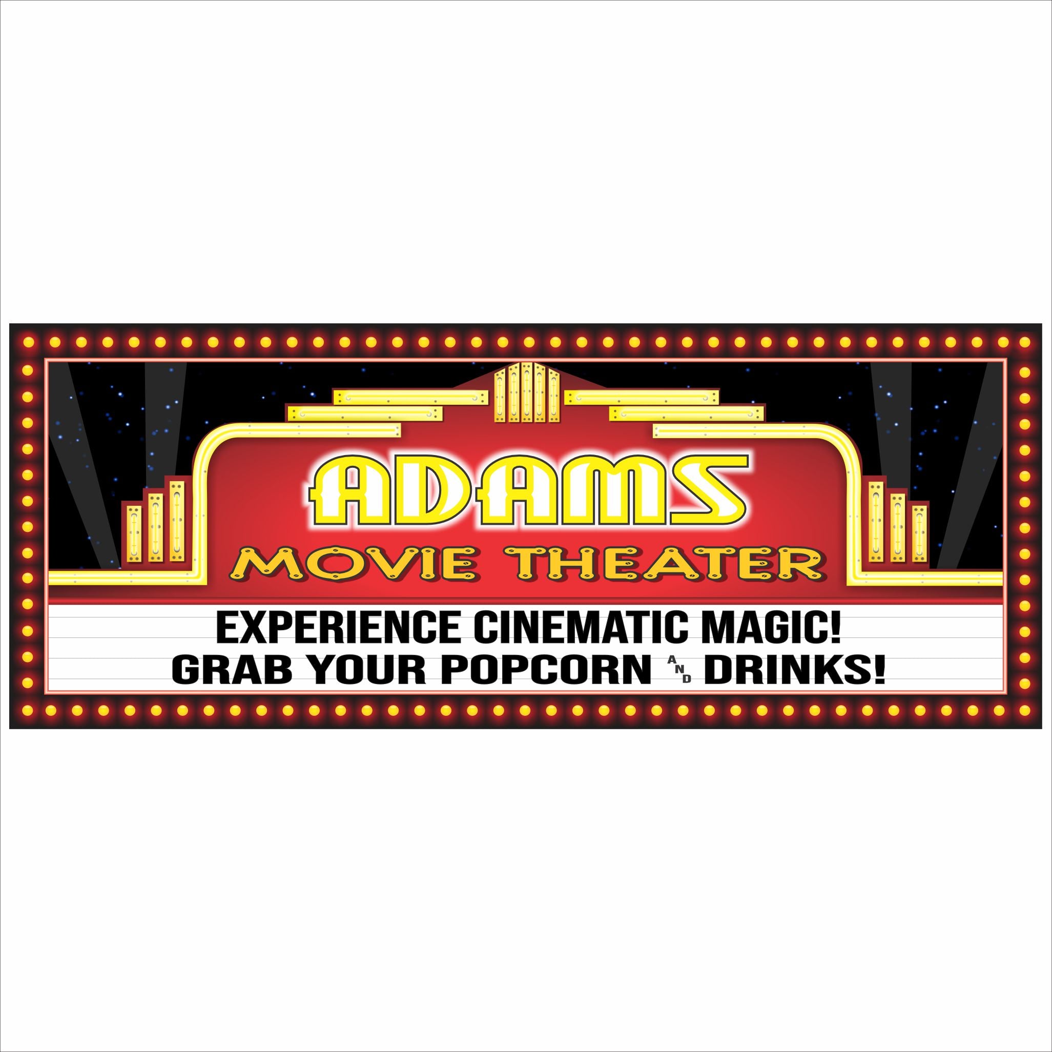Personalized Home Theater Sign – Movie Room Decor | Fun Sign Factory