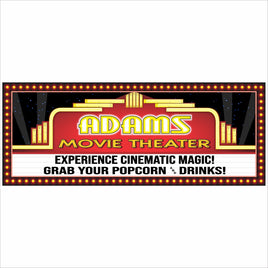custom marquee-style movie theater sign wall art