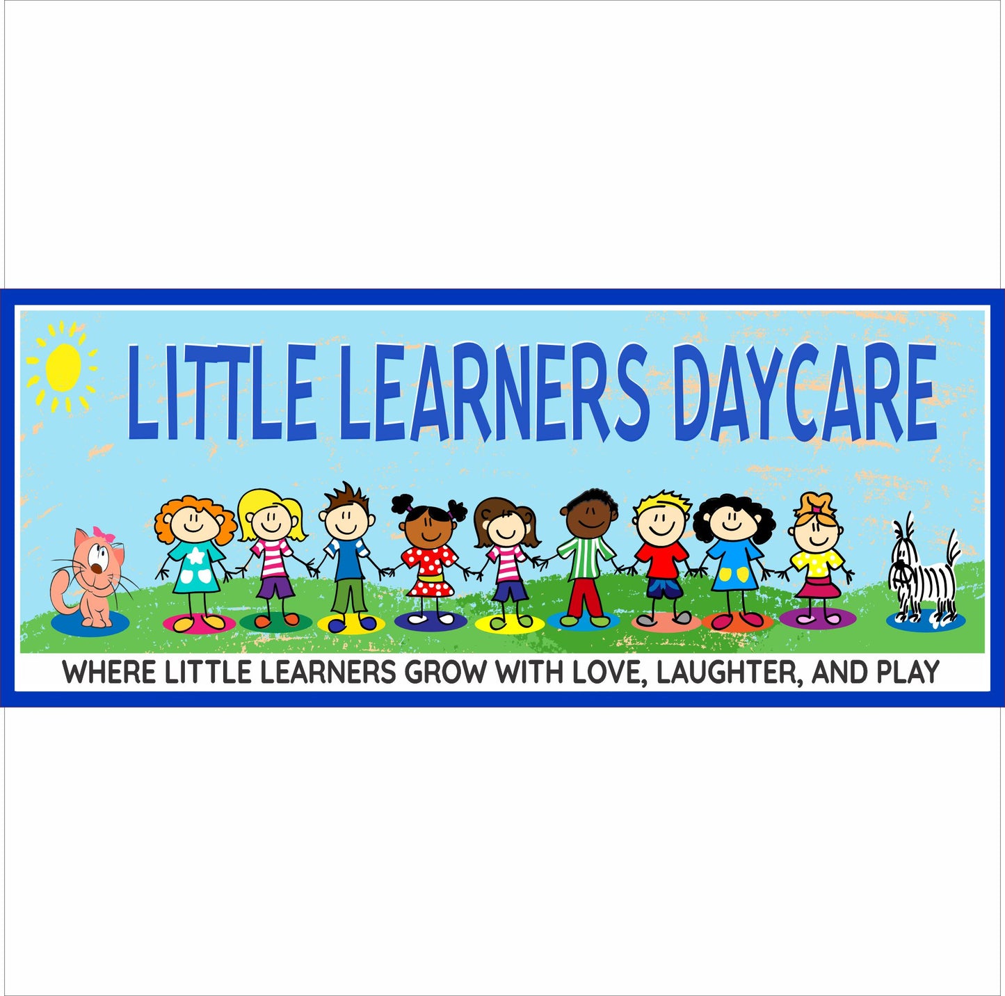 personalized daycare sign kids classroom decor childcare center wall art custom name sign