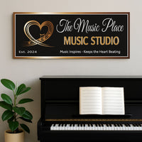 Custom Music Studio wall art displayed in a music room or creative studio space