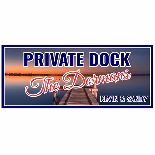 Custom Private Dock Sign – Personalized Lake House Dock Decor