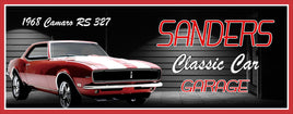 Personalized Classic Car Garage Sign – Custom Name Wall Art
