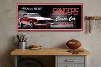 Personalized Classic Car Garage Sign – Custom Name Wall Art