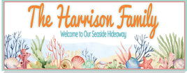 Personalized Beach House Sign – Coastal Family Wall Art